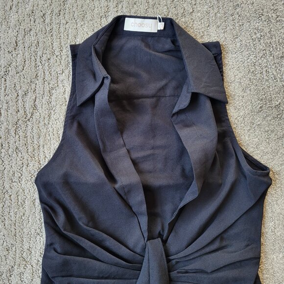 Women's Choosy Sleeveless Black Mini Dress – Size 0 – NWT - Picture 3 of 12